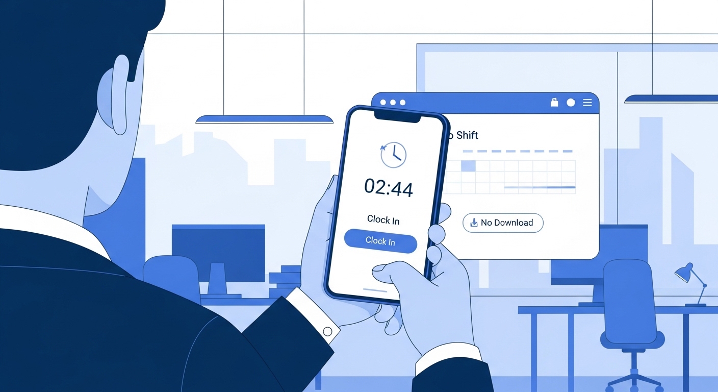 Control horario sin instalar app - fichaje 100% web para empleados de pymes