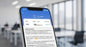 Empleado recibiendo recordatorio automático de fichaje en el móvil, evitar olvidos de registro horario