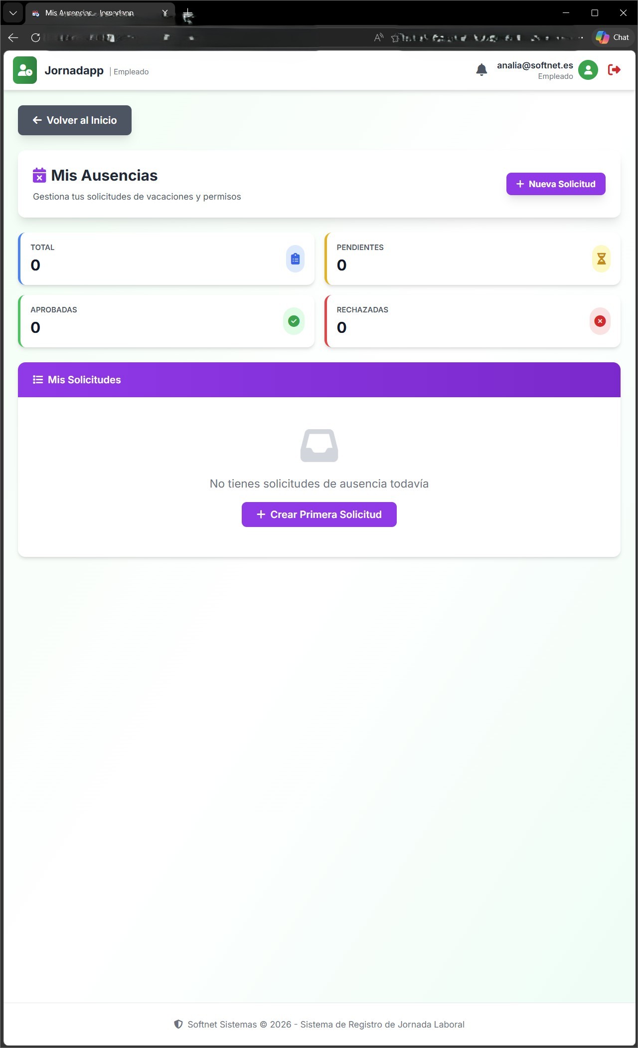 Consulta de ausencias pendientes, aprobadas y rechazadas